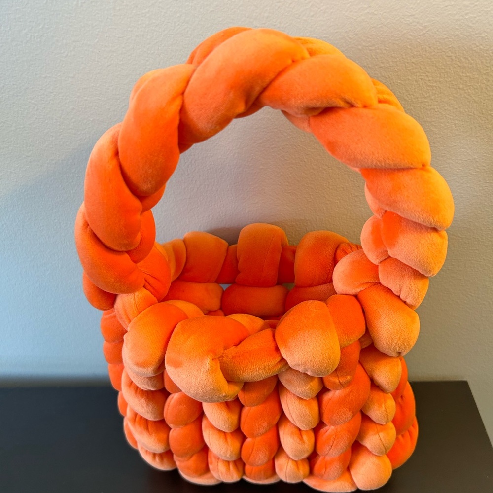 Festival Bag Orange Large Knit Purse/ Handbag